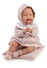 Muñeca Bebé Clara Balbuceo de 34 cm con Chupete y Cojín