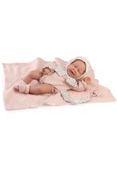 Poupée Bébé Lluna de 34 cm avec tétine et couverture