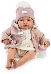 Muñeca Bebé Reborn Love Invierno de 50 cm con Chupete y Biberón