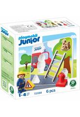 Playmobil Junior Puzzle de Bomberos