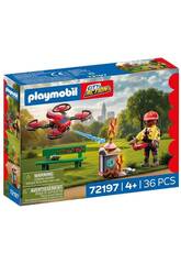 Playmobil City Action Dron de Extinción de Incendios