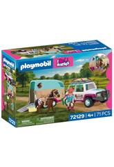 Playmobil My Life I Love Horses 4x4 avec remorque pour cheval