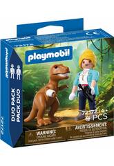 Playmobil Duo Pack T-Rex con Investigadora