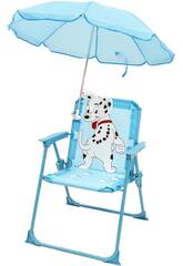 Silla de Jardín y Playa Infantil Plegable Dálmata con Sombrilla