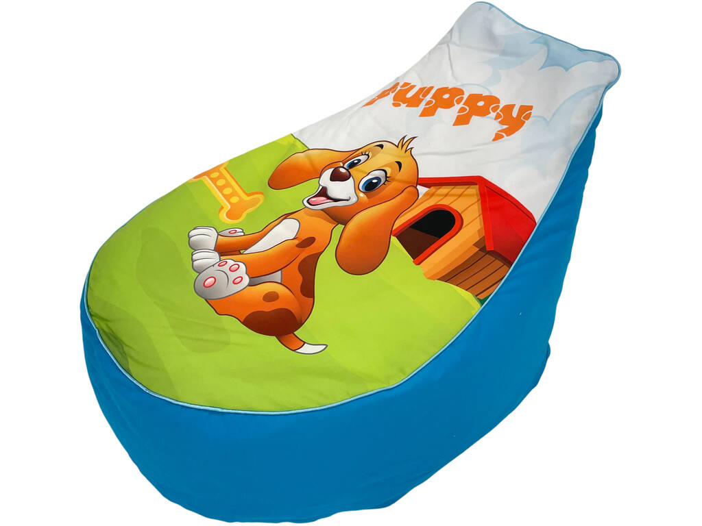 Pouf Enfant Puppy Bleu 40x50x60 cm