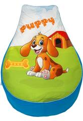 Pouf Enfant Puppy Bleu 40x50x60 cm