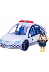 Bluey Coche de Policía con Figura, Luz y Sonidos