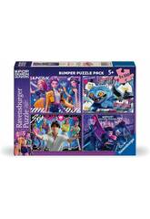 Lot de puzzles 4x100 K-Pop Demon Hunters Pour les fans !