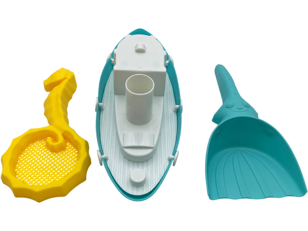 Set de Playa Barco de 22 cm con Pala y Colador
