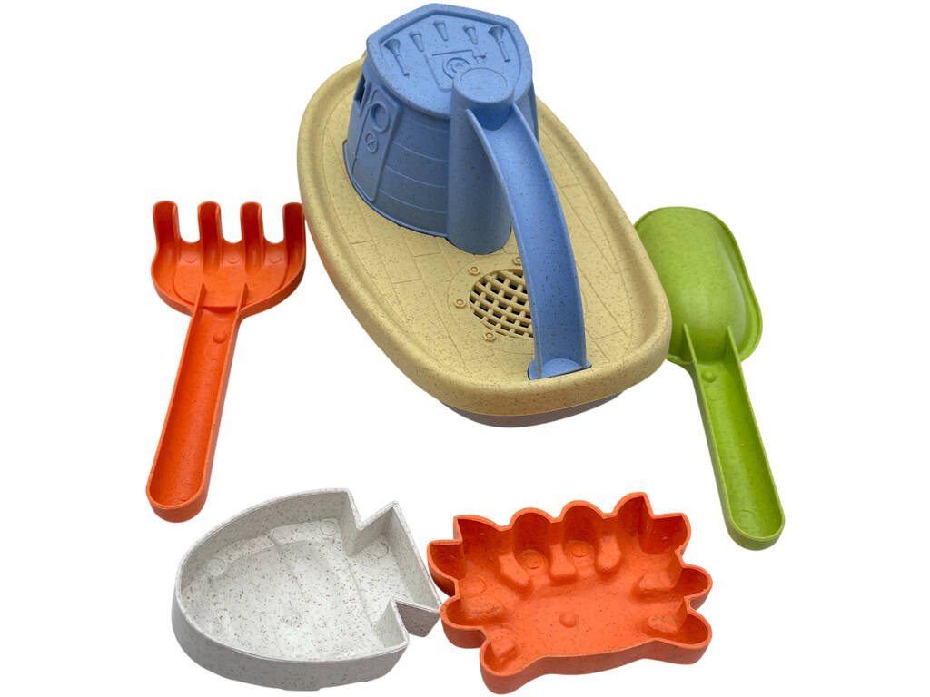 Set de Playa Barco Regadera de 23 cm con Accesorios