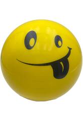 Balle pour enfants en mousse Émoticône jaune de 15 cm