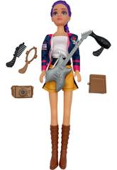  K-Pop Music Hunters Puppe mit lila Haaren, 42 cm, mit Zubehör 