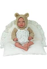 Muñeca Bebé Elegance Adia Beig de 40 cm con Peso Real y Cojín