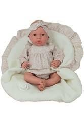 Poupée bébé Elegance Andie rose de 38 cm avec coussin et son de Pleurs