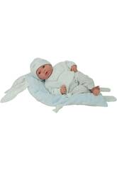 Poupée bébé Elegance Andie bleue de 38 cm avec coussin et son de Pleurs