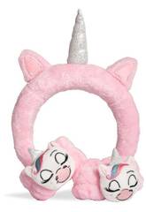 Martinelia Diadema de Peluche Unicornio con 2 Pulseras de Peluche Unicornio