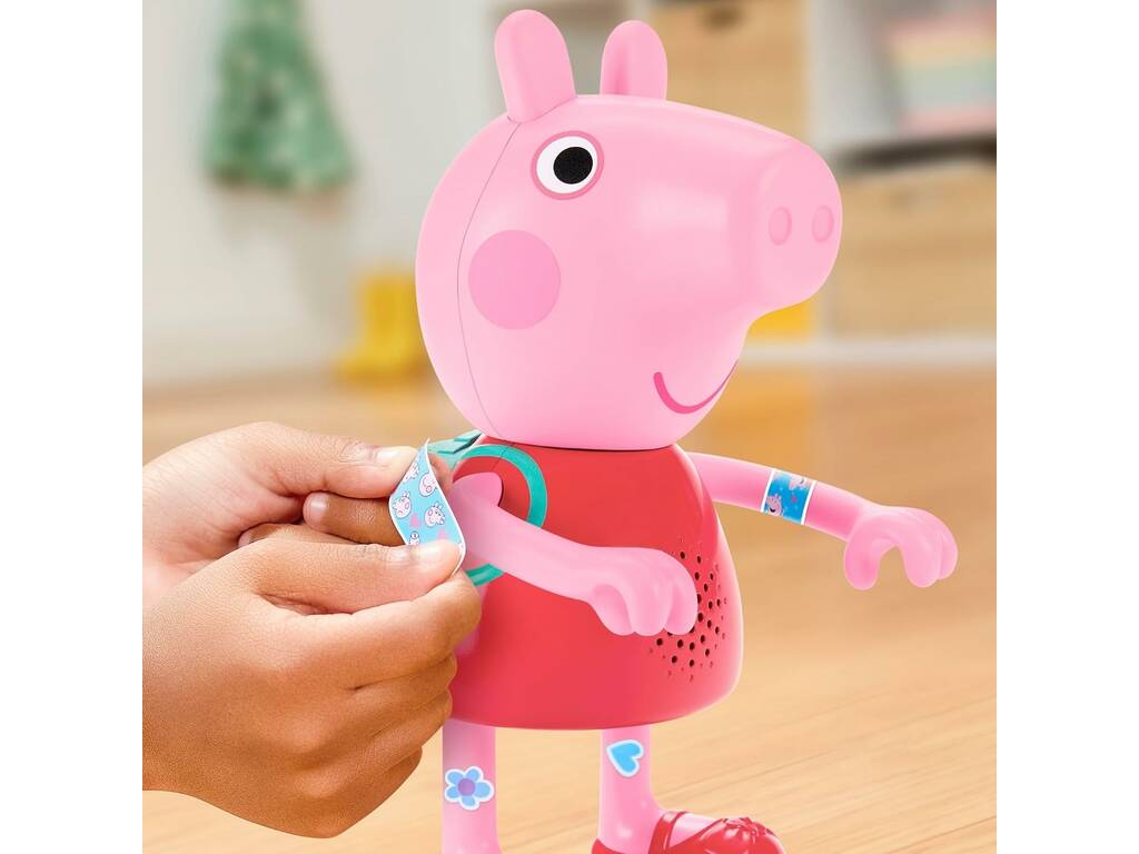 Peppa Pig Juguete Interactivo Pedaleando con Peppa de 30 cm con Sonidos y Reacciones