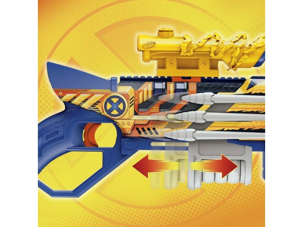 Nerf X-Men '97 Marvel's Wolverine Blaster mit 12 Elite-Darts
