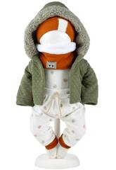 Ensemble pour poupées de 44 cm avec veste Verte à capuche