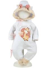 Set per bambole da 44 cm con pigiama con cappuccio a tema animali