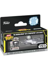 Figurine Funko Pop Bitty Rides Star Wars The Mandalorian avec le Starfighter N1 et Grogu