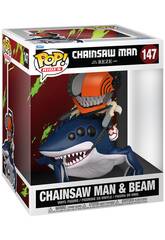 Figurine Funko Pop Rides Chainsaw Man Le Film Arc Reze Chainsaw Man et Beam