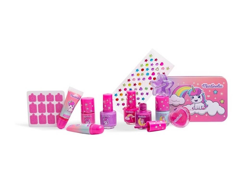 Martinelia Little Unicorn Set per unghie e labbra con astuccio in latta