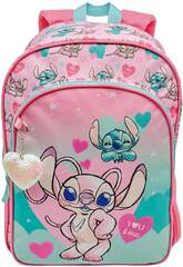 Disney Stitch y Angel Mochila Primaria Adaptable a Carro 40x32x10 cm