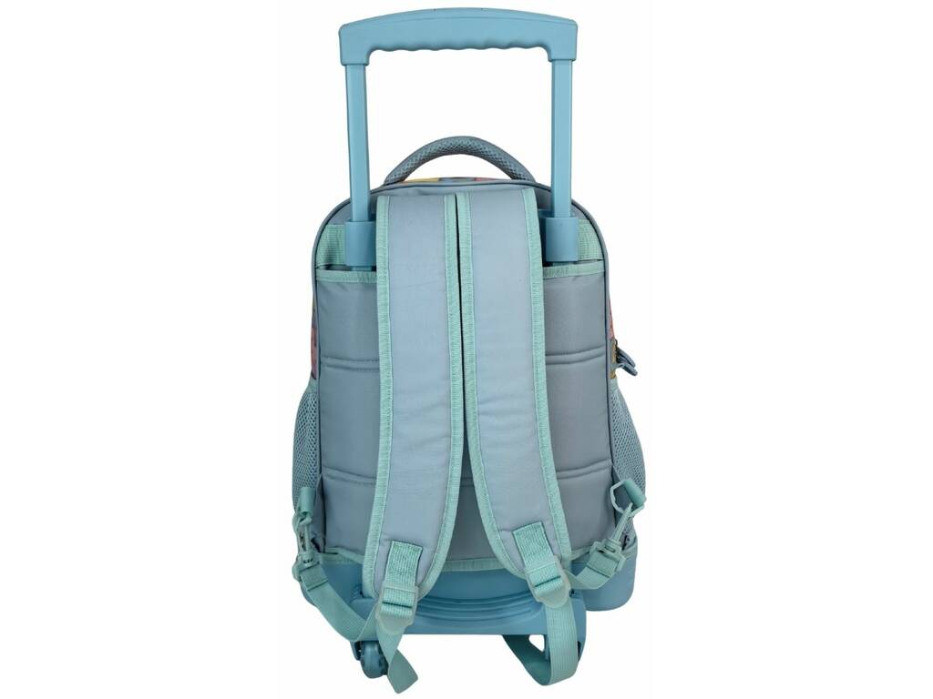 Blin Blin Mochila Sonrisas Azul con Carro Extraíble de 50x34x26 cm