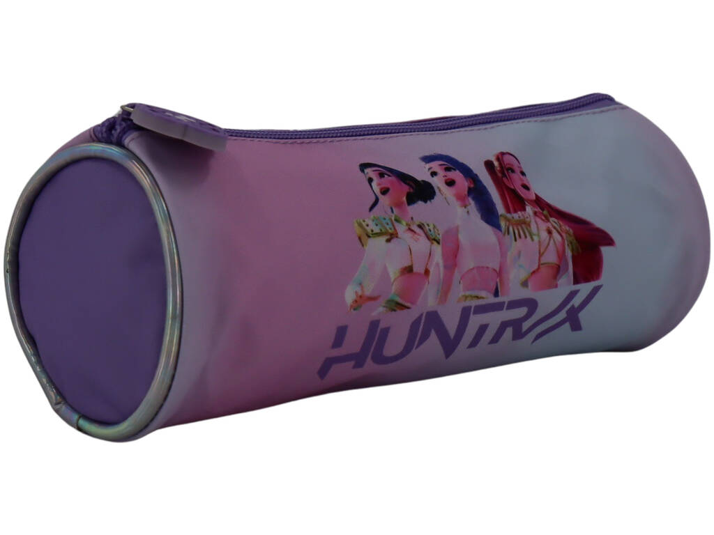 K-Pop Demon Hunters Portatodo Redondo Rosa y Azul de 8x22x8 cm
