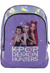 K-Pop Demon Hunters Mochila Violeta de 38x28x16 cm