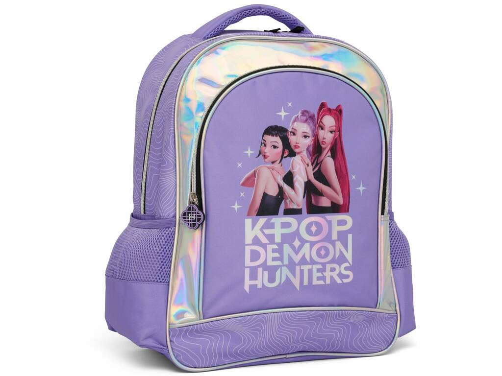 K-Pop Demon Hunters Mochila Violeta de 41x31x15 cm