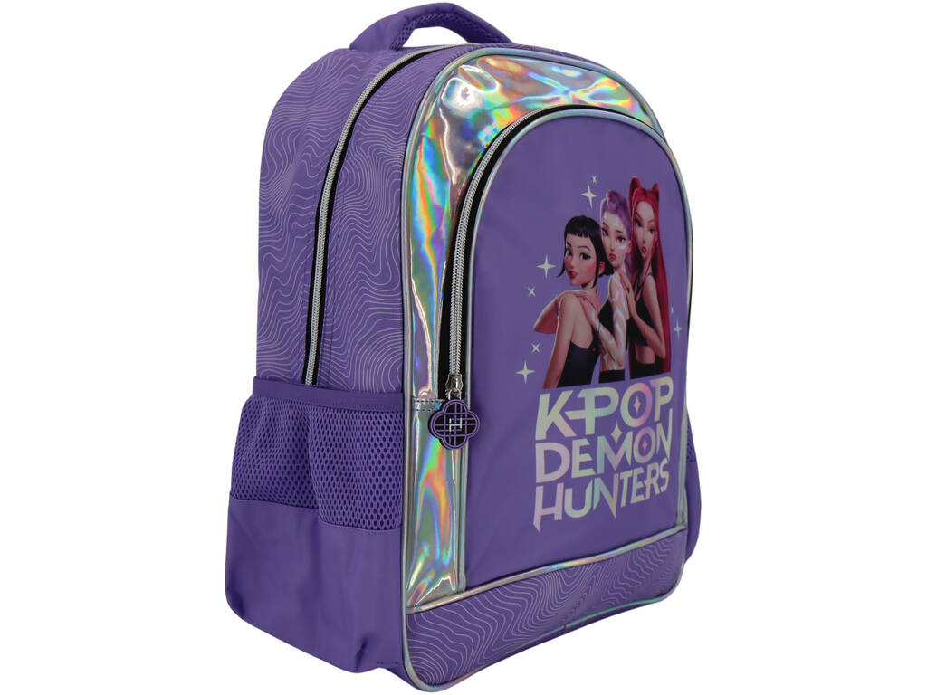 K-Pop Demon Hunters Mochila Violeta de 41x31x15 cm