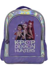K-Pop Demon Hunters Mochila Violeta de 41x31x15 cm