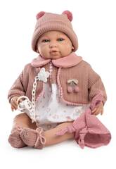 Poupée bébé nouveau-né Sara Llorona de 50 cm avec tétine et petit doudou