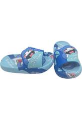 Chanclas Infantiles Tiburón Azul Talla 24-25