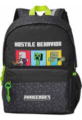 Minecraft Hostile Behavior Mochila Juvenil Adaptable a Carro