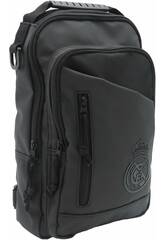 Real Madrid Bandolera Cross Body Negra de 32x20x8 cm