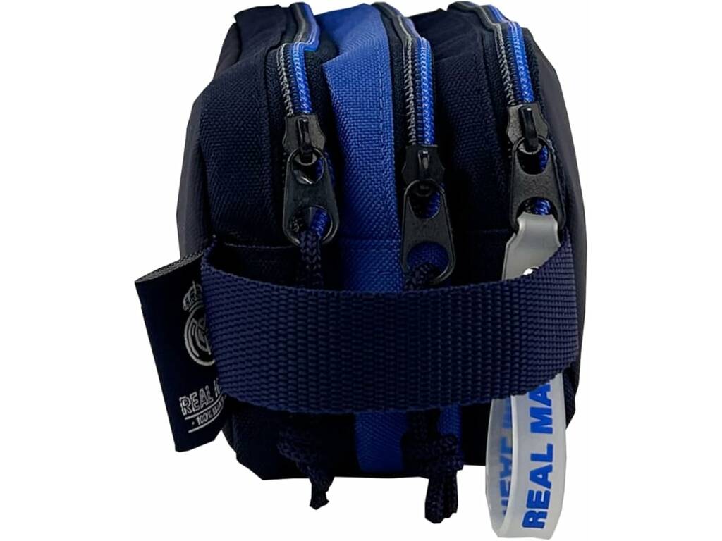 Real Madrid Portatudo Triplo Preto e Azul com 3 Corpos de 10x22x7 cm 