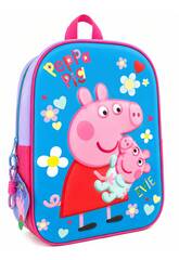 Mochila Infantil Peppa Pig 3D de 32x24x8 cm