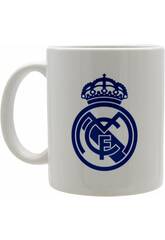 Real Madrid Taza de Cerámica 330 ml con Escudo Azul