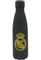 Real Madrid Botella Metálica de 500 ml con Escudo Dorado