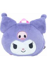 Sanrio Kuromi Mochila Peluche Cara de 33x30x8 cm