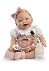 Muñeca Bebé Reborn Abril de 42 Cm con Biberón y Chupete