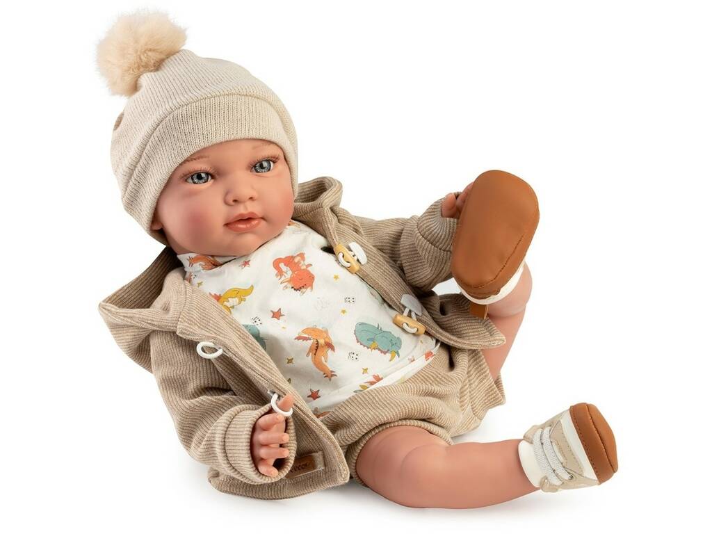 Poupée bébé au poids réel Unai de 42 cm avec chaussons