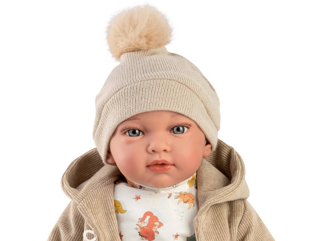 Poupée bébé au poids réel Unai de 42 cm avec chaussons