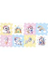 Tapis puzzle Eva Licorne pour bébés 8 pièces