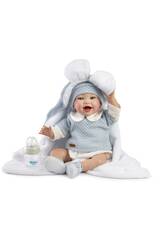 Boneca Bebé Reborn María de 42 cm com Peucos e Cojín