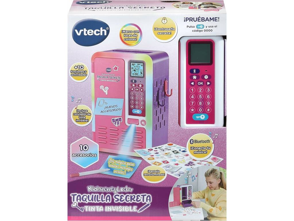 Kidisecrets Locker Taquilla Secreta Fucsia con Rotulador de Tinta Invisible