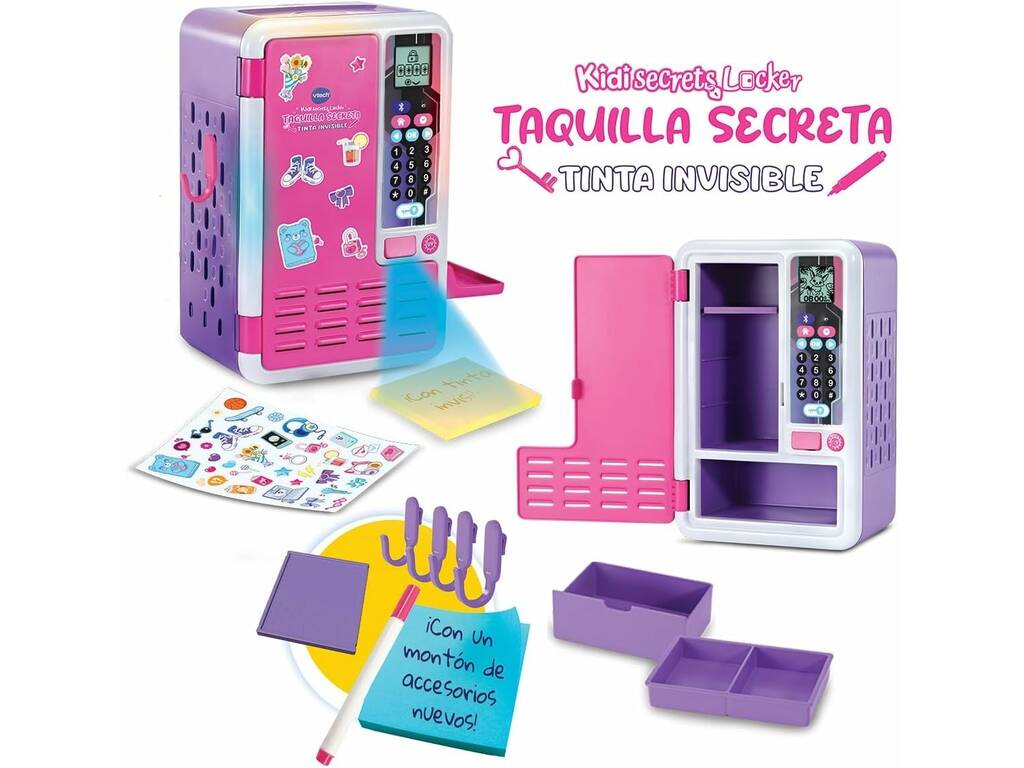 Kidisecrets Locker Taquilla Secreta Fucsia con Rotulador de Tinta Invisible